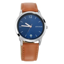 Suave Titan Workwear Mens Watch with Blue Dial