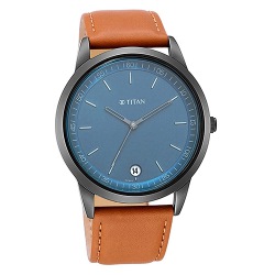  Workwear Analog Leather Strap Gents Watch