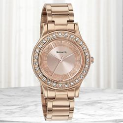 Remarkable Sonata Blush It Up Analog Womens Watch