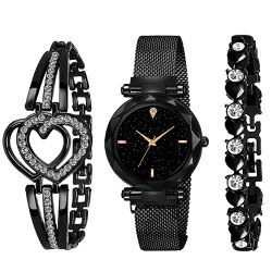 Go Classy - Analogue Magnet Watch with Bracelets Pair