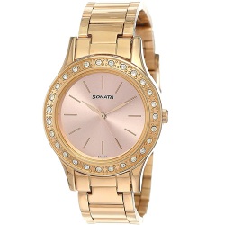 Awesome Sonata Blush Analog Pink Dial Watch for Women