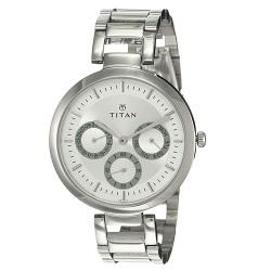 Impressive Titan Analog Womens Watch with Silver Dial