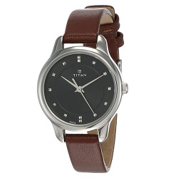 Trendsetting Titan Womens Workwear Watch with Black Dial