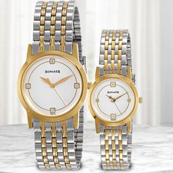 Exclusive Sonata Analog Pair Watch