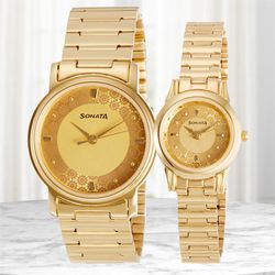 Wonderful Sonata Analog Couple Watch