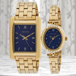 Remarkable Sonata Analog Couple Watch