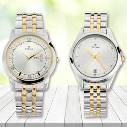 Attractive Titan Analog Watch for Couple