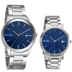 Amazing Blue Pair Watches from Sonata Bandhan to India