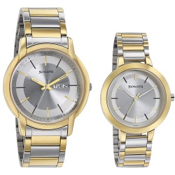 Splendid Sonata Pairs Silver Dial Watch for Men  N  Women to Tirur