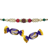 One Rudraksha Rakhi with 2 Chocolates to Rakhi-to-world-wide.asp