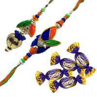 Fantastic Bhaiya Bhabhi Rakhi Set to Rakhi-to-world-wide.asp