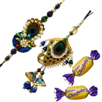 Zardozi Rakhi with Chocolates to Rakhi-to-world-wide.asp