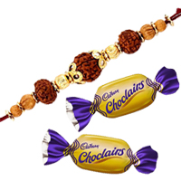 One Rudraksha Rakhi with 2 Chocolates to World-wide-only-rakhi.asp