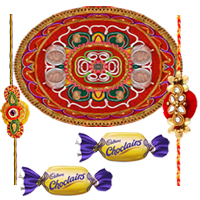 Rakhi Thali with Rakhi, Chocolates to Rakhi-to-world-wide.asp