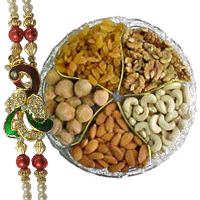 Rakhi with Assorted Dry fruits to Rakhi-to-world-wide.asp