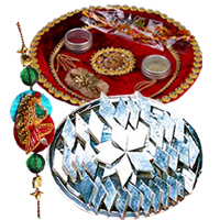 One Rakhi with Rakhi Thali and Kaju Katli to Rakhi-to-world-wide.asp