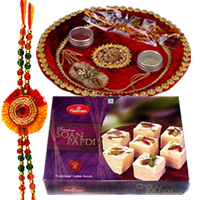 One Rakhi with Rakhi Thali and Soan Papri to Rakhi-to-world-wide.asp