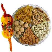 Mixed Dry Fruits with  Rakhi to Rakhi-to-world-wide.asp