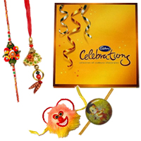 Cadbury Celebration Pack with Family Rakhi Set to Rakhi-to-world-wide.asp