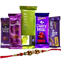 Treat of Chocolates from Cadburys with Rakhi to Rakhi-to-world-wide.asp