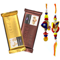 Bhaiya Bhabhi Rakhi Set with Cadburys Chocolates to Rakhi-to-world-wide.asp