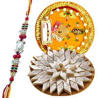 Delicious Kaju Katli from Haldiram and Rakhi Thali along Rakhi to Rakhi-to-world-wide.asp