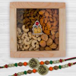 Ethnic Rakhi Set with Exotic Dry Fruits n Ganesh-Laxmi Mandap to Rakhi-to-world-wide.asp