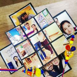 Classic Bhaiya Bhabhi Rakhi N Personalized Photo Mosaic to Rakhi-to-world-wide.asp