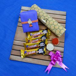 Trendy Chota Bheem Rakhi N Cadbury 5 Star in Bamboo Box to Rakhi-to-world-wide.asp