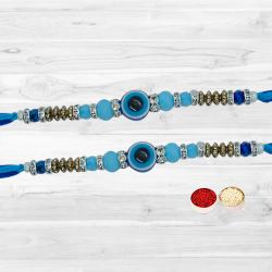 Evils Eye Rakhi Set (2 pcs) to Rakhi-to-world-wide.asp