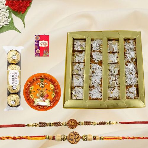 Auspicious Rakhi with Sweet Connections to Rakhi-to-world-wide.asp