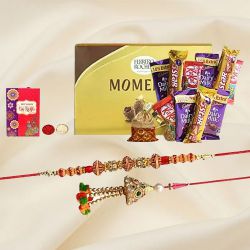 Happiness Blast of Chocolate n Rakhi Pairing to Rakhi-to-world-wide.asp