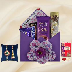 Personalized Choco Envelope for Bhai Bhabhi Rakhi to Rakhi-to-world-wide.asp