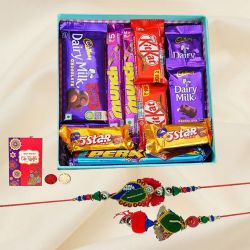 Premium Couple Rakhis n Chocolaty Excess to Rakhi-to-world-wide.asp