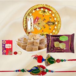 Haldirams Sweet with Rakhi for Bhaiya Bhabhi to Rakhi-to-world-wide.asp