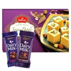 Divine Treat with Haldirams and Cadbury Chocolate Gift Hamper to Rakhi-to-world-wide.asp