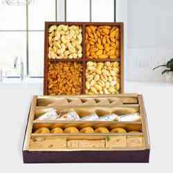 Assorted Dry Fruits with Assorted Sweets to Rakhi-to-world-wide.asp