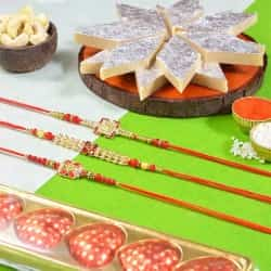 Delectable Platter with AD Rakhis to World-wide-rakhi-hampers.asp