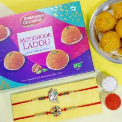 Classic Sweetness Divine Rakhi Duo to World-wide-rakhi-sweets.asp