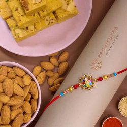 Classic Kundan Rakhi N Treats Combo to Rakhi-to-world-wide.asp