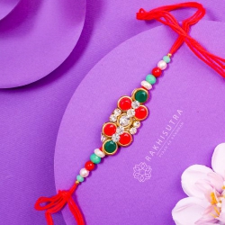 Stunning AD Rakhi with Free Message Card to Rakhi-to-world-wide.asp